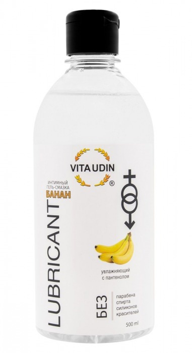 Интимный гель-смазка на водной основе VITA UDIN с ароматом банана - 500 мл. - VITA UDIN - купить с доставкой в Одинцово
