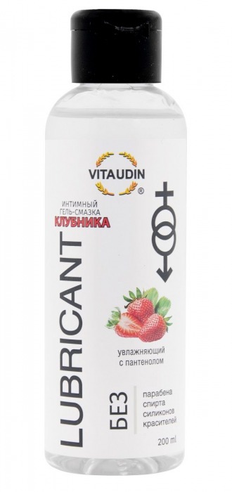 Интимный гель-смазка на водной основе VITA UDIN с ароматом клубники - 200 мл. - VITA UDIN - купить с доставкой в Одинцово