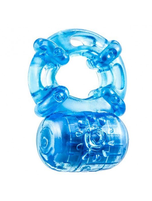 Голубое эрекционное виброкольцо Reusable 5 Function Cock Ring - Blush Novelties - в Одинцово купить с доставкой