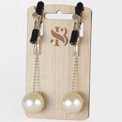 Зажимы на соски с бусинами под жемчуг Pearl - Sitabella - купить с доставкой в Одинцово