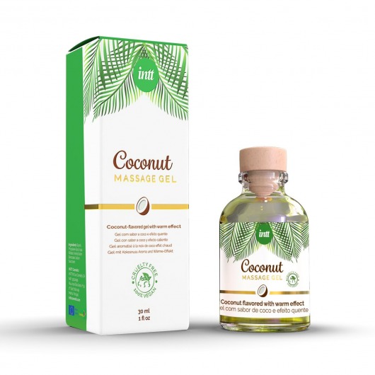 Массажный гель с ароматом кокоса Coconut - 30 мл. - INTT - купить с доставкой в Одинцово