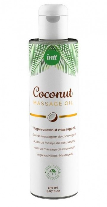 Массажное масло Vegan Coconut - 150 мл. - INTT - купить с доставкой в Одинцово