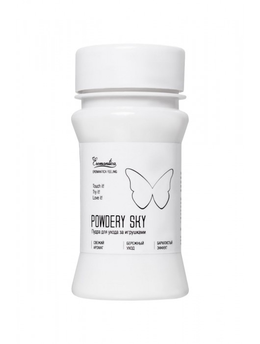 Пудра для ухода за игрушками Powdery Sky с ароматом мяты - 40 гр. - Eromantica - купить с доставкой в Одинцово
