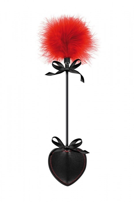 Стек с пуховкой Sweet Caress Feather Whip - 44 см. - Sweet Caress - купить с доставкой в Одинцово