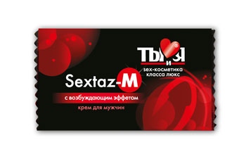 Возбуждающий крем Sextaz-M для мужчин в одноразовой упаковке - 1,5 гр. - Биоритм - купить с доставкой в Одинцово