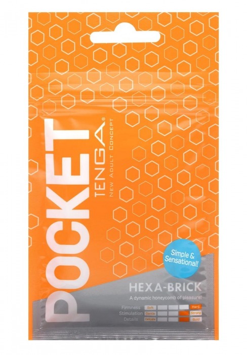 Карманный мастурбатор HEXA-BRICK - Tenga - в Одинцово купить с доставкой