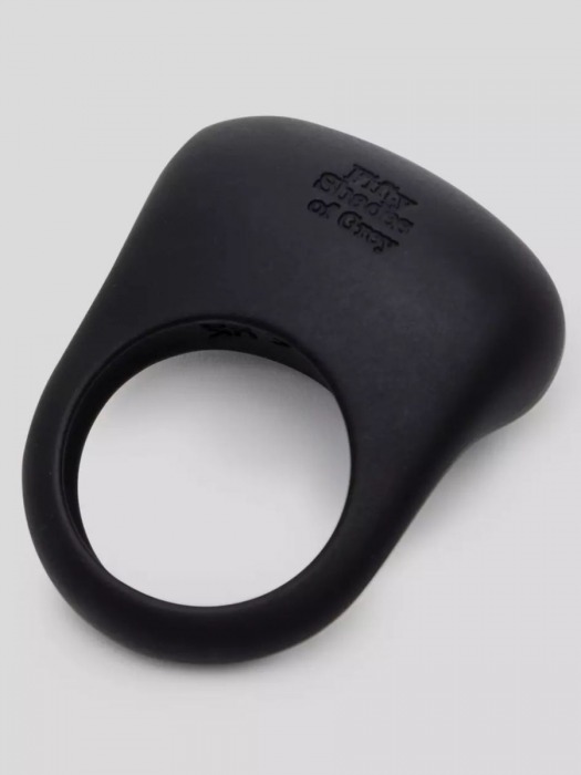 Черное эрекционное виброкольцо Sensation Rechargeable Vibrating Love Ring - Fifty Shades of Grey - в Одинцово купить с доставкой