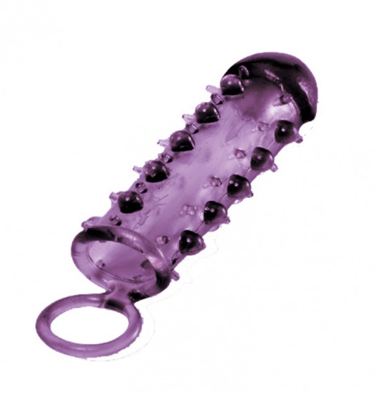 Закрытая фиолетовая насадка с пупырышками SAMURAI PENIS SLEEVE PURPLE - 14,5 см. - NMC - в Одинцово купить с доставкой