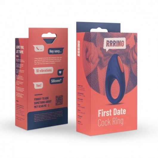 Синее эрекционное кольцо RRRING First Date Cock Ring - FeelzToys - в Одинцово купить с доставкой
