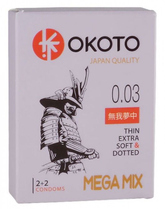 Набор из 4 презервативов OKOTO MegaMIX - Sitabella - купить с доставкой в Одинцово
