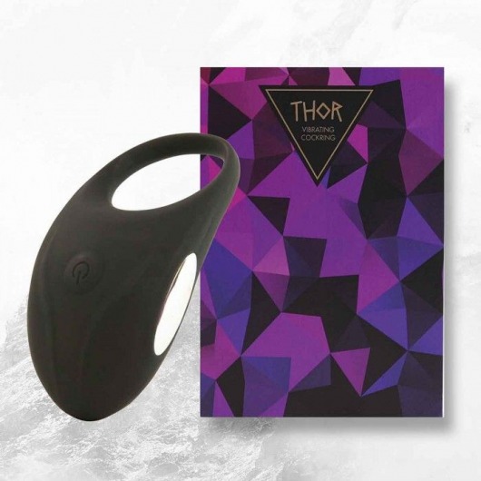 Черное эрекционное виброкольцо Thor Cockring - FeelzToys - в Одинцово купить с доставкой