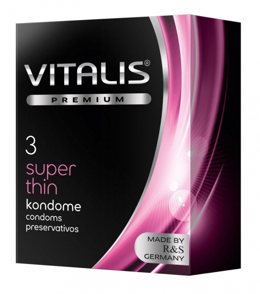 Ультратонкие презервативы VITALIS PREMIUM super thin - 3 шт. - Vitalis - купить с доставкой в Одинцово