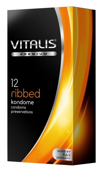 Ребристые презервативы VITALIS PREMIUM ribbed - 12 шт. - Vitalis - купить с доставкой в Одинцово