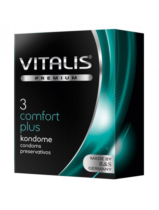 Контурные презервативы VITALIS PREMIUM comfort plus - 3 шт. - Vitalis - купить с доставкой в Одинцово