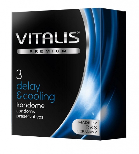 Презервативы VITALIS PREMIUM delay   cooling с охлаждающим эффектом - 3 шт. - Vitalis - купить с доставкой в Одинцово