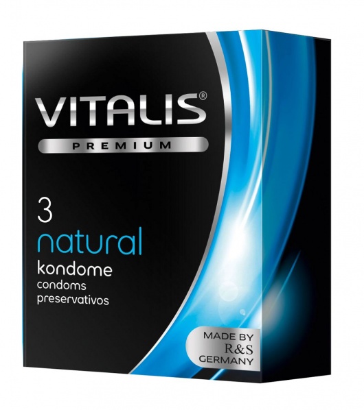 Классические презервативы VITALIS PREMIUM natural - 3 шт. - Vitalis - купить с доставкой в Одинцово