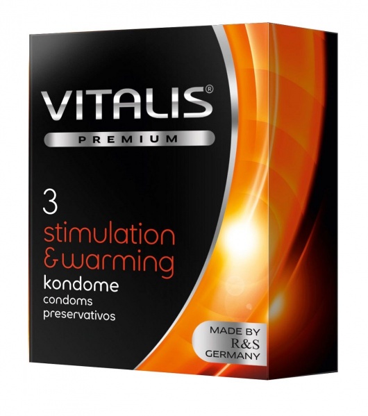 Презервативы VITALIS PREMIUM stimulation   warming с согревающим эффектом - 3 шт. - Vitalis - купить с доставкой в Одинцово