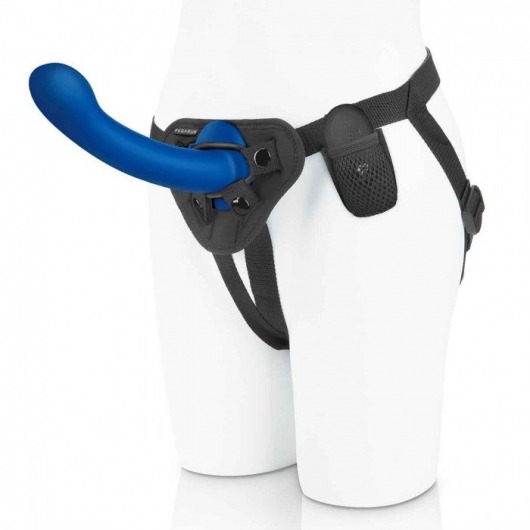 Синяя насадка Remote Control P-Spot G-Spot с черными трусиками - 20 см. - Pegasus - купить с доставкой в Одинцово