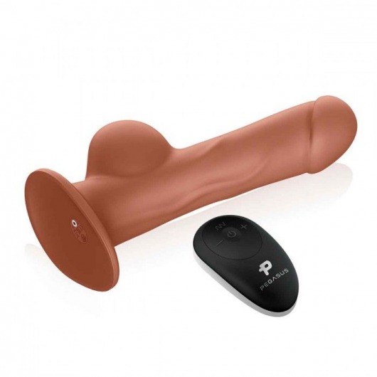 Реалистичный страпон с радиоуправлением Remote Control Realistic - 21 см. - Pegasus - купить с доставкой в Одинцово