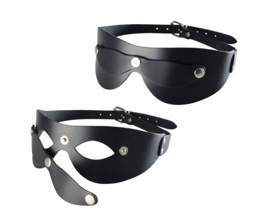 Черная кожаная маска  Новичок - Sitabella - купить с доставкой в Одинцово