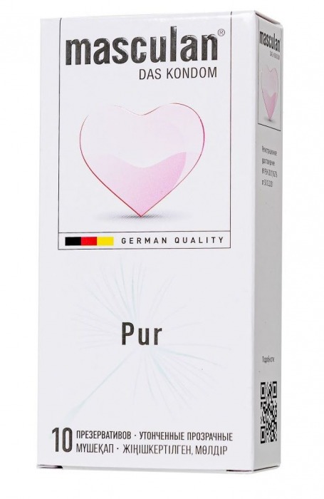 Супертонкие презервативы Masculan Pur - 10 шт. - Masculan - купить с доставкой в Одинцово