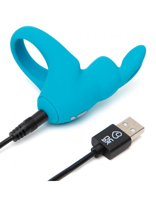 Голубое эрекционное виброкольцо Happy Rabbit Rechargeable Rabbit Cock Ring - Happy Rabbit - в Одинцово купить с доставкой