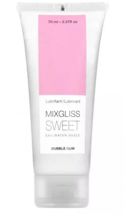Смазка на водной основе Mixgliss Sweet с ароматом бабл-гам - 70 мл. - Mixgliss - купить с доставкой в Одинцово