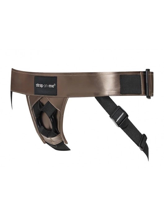 Бронзовый пояс для насадок Curious Harness - Strap-on-me - купить с доставкой в Одинцово
