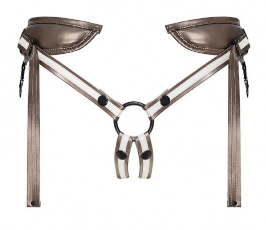 Бронзовый пояс для насадок Desirous Harness - Strap-on-me - купить с доставкой в Одинцово
