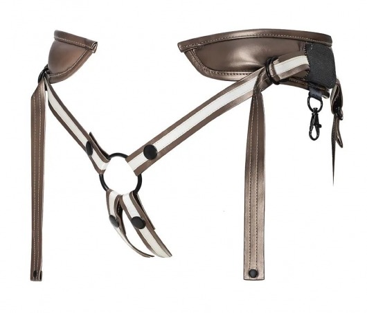 Бронзовый пояс для насадок Desirous Harness - Strap-on-me - купить с доставкой в Одинцово