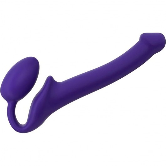 Фиолетовый безремневой страпон Silicone Bendable Strap-On - size S - Strap-on-me - купить с доставкой в Одинцово