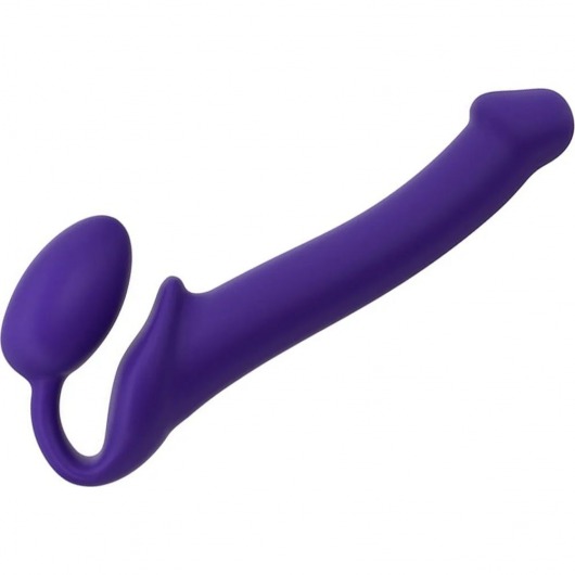 Фиолетовый безремневой страпон Silicone Bendable Strap-On - size M - Strap-on-me - купить с доставкой в Одинцово