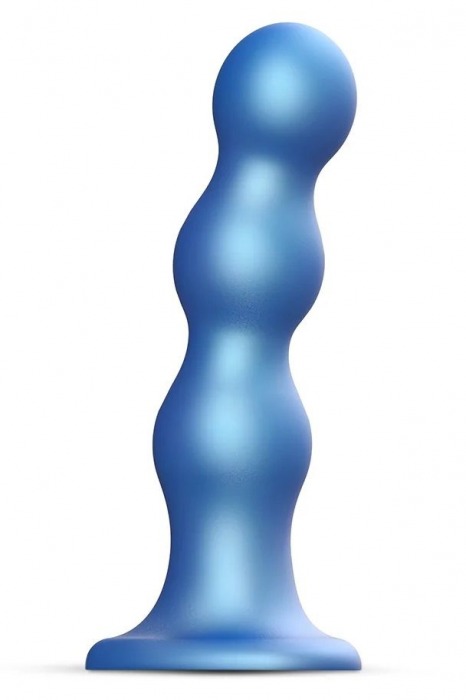 Голубая насадка Strap-On-Me Dildo Plug Balls size S - Strap-on-me - купить с доставкой в Одинцово