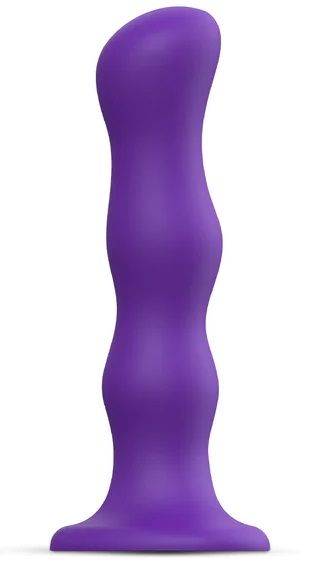 Фиолетовая насадка Strap-On-Me Dildo Geisha Balls size XL - Strap-on-me - купить с доставкой в Одинцово