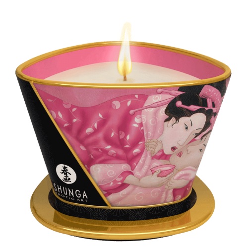 Массажная свеча Rose Petals с ароматом розы - 170 мл. - Shunga - купить с доставкой в Одинцово