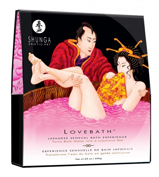 Соль для ванны Lovebath Dragon Fruit, превращающая воду в гель - 650 гр. - Shunga - купить с доставкой в Одинцово