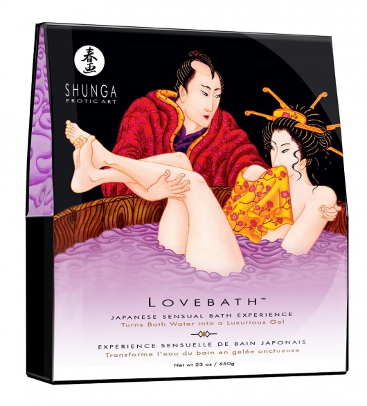 Соль для ванны Lovebath Sensual lotus, превращающая воду в гель - 650 гр. - Shunga - купить с доставкой в Одинцово