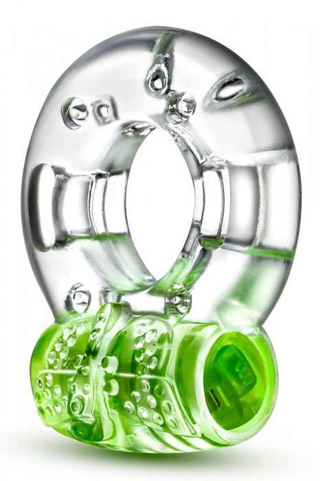 Зеленое эрекционное виброкольцо Arouser Vibrating C-Ring - Blush Novelties - в Одинцово купить с доставкой