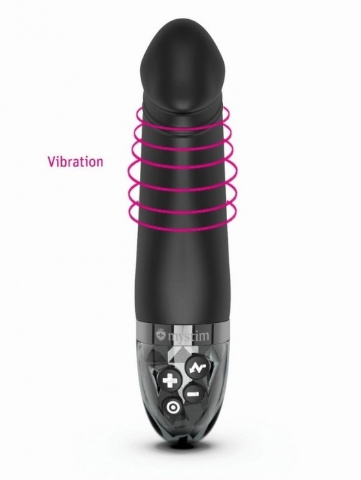 Черный вибратор с электростимуляцией Real Deal Neal - 16,5 см. - MyStim - купить с доставкой в Одинцово