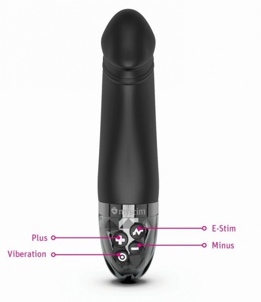 Черный вибратор с электростимуляцией Real Deal Neal - 16,5 см. - MyStim - купить с доставкой в Одинцово