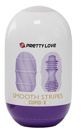 Сиреневый мастурбатор-яйцо Smooth Stripes - Baile - в Одинцово купить с доставкой