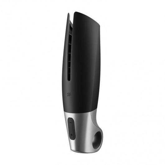 Черный мастурбатор с вибрацией Power Masturbator - Satisfyer - в Одинцово купить с доставкой