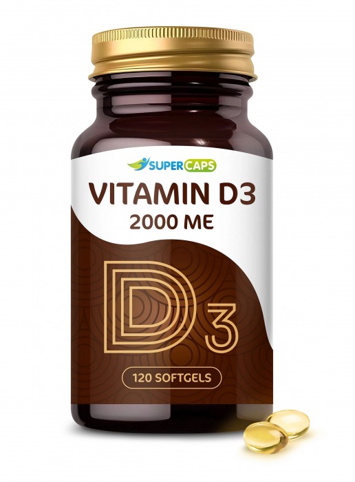 Пищевая добавка SuperCaps VITAMIN D3 2000 ME - 120 капсул - SuperCaps - купить с доставкой в Одинцово