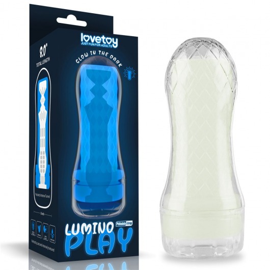 Светящийся в темноте мастурбатор Lumino Play Masturbator Pocketed - Lovetoy - в Одинцово купить с доставкой