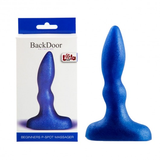 Синий анальный стимулятор Beginners p-spot massager - 11 см. - Lola Games - в Одинцово купить с доставкой