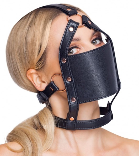 Черный намордник с кляпом-шаром Head Harness With A Gag - Orion - купить с доставкой в Одинцово