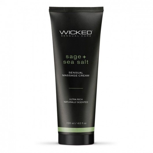 Массажный легкий крем WICKED Sage plus Sea Salt - 120 мл. - Wicked - купить с доставкой в Одинцово