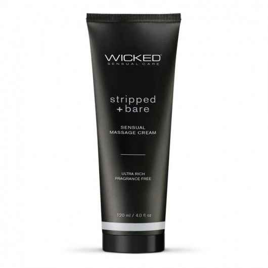 Массажный легкий крем WICKED Stripped plus Bare - 120 мл. - Wicked - купить с доставкой в Одинцово