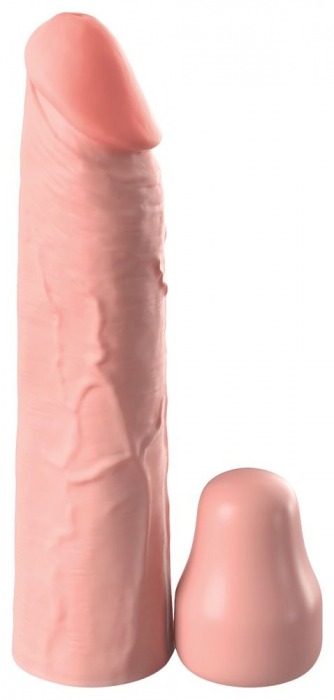 Телесная насадка-удлинитель 1 Inch Silicone X-tension - 17,8 см. - Pipedream - в Одинцово купить с доставкой
