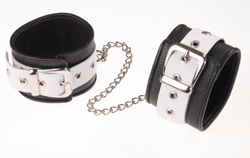 Черно-белые оковы на ноги - Sitabella - купить с доставкой в Одинцово